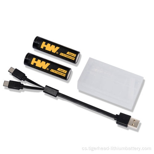 2PCS 3,7V 18650 7400mWh USB-C dobíjecí lithiová baterie